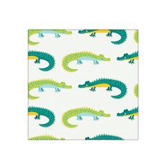 Cute Cartoon Alligator Kids Seamless Pattern With Green Nahd Drawn Crocodiles Satin Bandana Scarf by BangZart