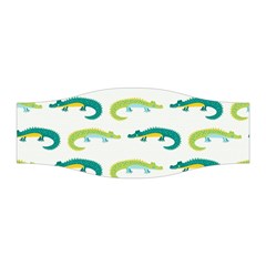 Cute cartoon alligator kids seamless pattern with green nahd drawn crocodiles Stretchable Headband