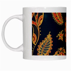 Bright Seamless Pattern With Paisley Mehndi Elements Hand Drawn Wallpaper With Floral Traditional  White Mugs by BangZart