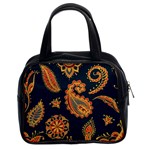 Bright seamless pattern with paisley mehndi elements hand drawn wallpaper with floral traditional  Classic Handbag (Two Sides) Front