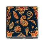 Bright seamless pattern with paisley mehndi elements hand drawn wallpaper with floral traditional  Memory Card Reader (Square 5 Slot) Front