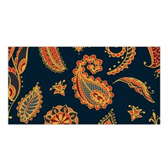 Bright Seamless Pattern With Paisley Mehndi Elements Hand Drawn Wallpaper With Floral Traditional  Satin Shawl by BangZart