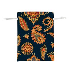 Bright Seamless Pattern With Paisley Mehndi Elements Hand Drawn Wallpaper With Floral Traditional  Lightweight Drawstring Pouch (l) by BangZart