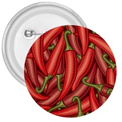 Seamless Chili Pepper Pattern 3  Buttons by BangZart