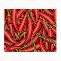 Seamless Chili Pepper Pattern Small Glasses Cloth by BangZart