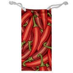 Seamless Chili Pepper Pattern Jewelry Bag by BangZart