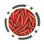 Seamless chili pepper pattern Poker Chip Card Guard (10 pack) Front