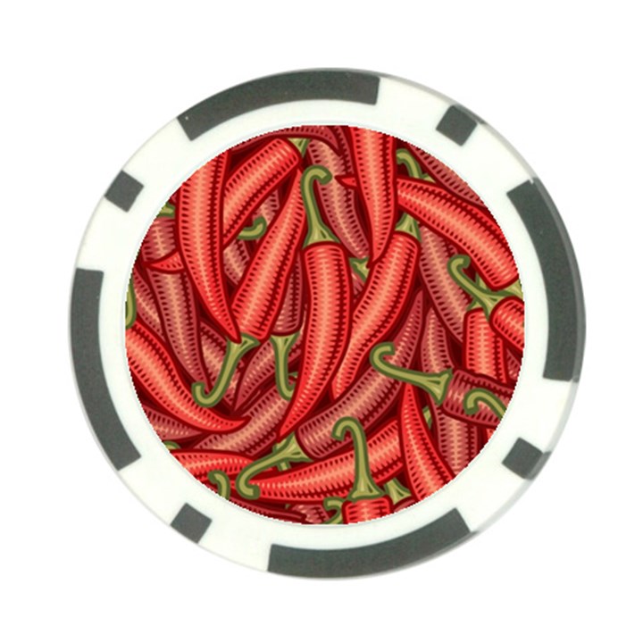 Seamless chili pepper pattern Poker Chip Card Guard (10 pack)