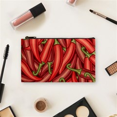 Seamless Chili Pepper Pattern Cosmetic Bag (small) by BangZart