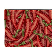 Seamless Chili Pepper Pattern Cosmetic Bag (xl)