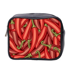 Seamless Chili Pepper Pattern Mini Toiletries Bag (two Sides) by BangZart