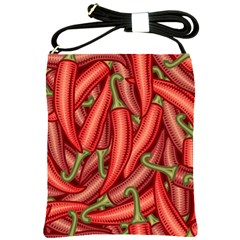 Seamless Chili Pepper Pattern Shoulder Sling Bag by BangZart