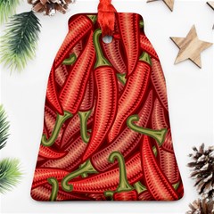 Seamless Chili Pepper Pattern Ornament (bell) by BangZart