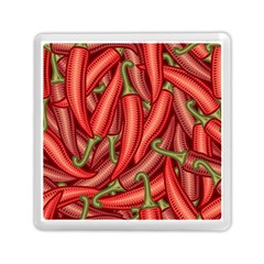 Seamless Chili Pepper Pattern Memory Card Reader (square) by BangZart