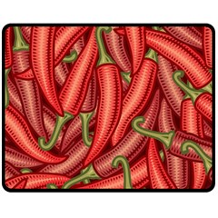 Seamless Chili Pepper Pattern Double Sided Fleece Blanket (medium)  by BangZart