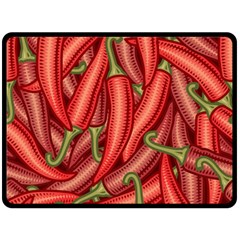 Seamless Chili Pepper Pattern Double Sided Fleece Blanket (large)  by BangZart