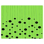 Bubbles at Strings Lemon Green and black, geometrical pattern Double Sided Flano Blanket (Medium)  60 x50  Blanket Front