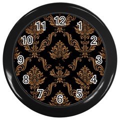 Vintage Pattern Wall Clock (black) by BangZart