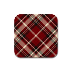 Tartan Scotland Seamless Plaid Pattern Vector Retro Background Fabric Vintage Check Color Square Rubber Square Coaster (4 Pack)  by BangZart