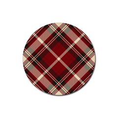 Tartan Scotland Seamless Plaid Pattern Vector Retro Background Fabric Vintage Check Color Square Rubber Round Coaster (4 Pack)  by BangZart