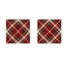 Tartan Scotland Seamless Plaid Pattern Vector Retro Background Fabric Vintage Check Color Square Cufflinks (square) by BangZart