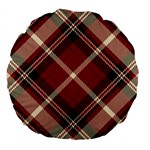 Tartan scotland seamless plaid pattern vector retro background fabric vintage check color square Large 18  Premium Round Cushions Back