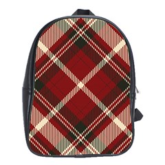 Tartan Scotland Seamless Plaid Pattern Vector Retro Background Fabric Vintage Check Color Square School Bag (xl) by BangZart