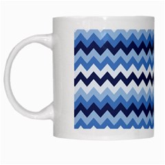 Zigzag Pattern Seamless Zig Zag Background Color White Mugs by BangZart