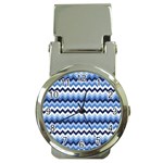 Zigzag pattern seamless zig zag background color Money Clip Watches Front