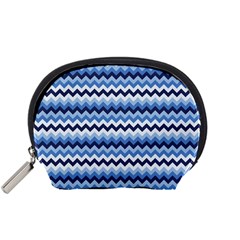 Zigzag Pattern Seamless Zig Zag Background Color Accessory Pouch (small) by BangZart