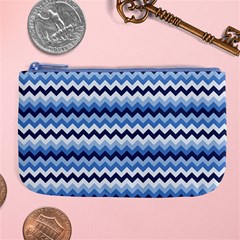 Zigzag Pattern Seamless Zig Zag Background Color Large Coin Purse by BangZart