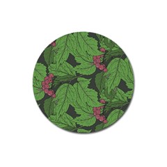 Seamless Pattern With Hand Drawn Guelder Rose Branches Magnet 3  (round) by BangZart