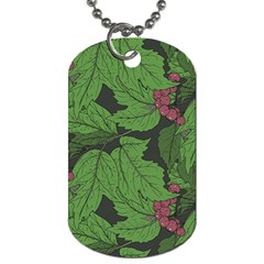 Seamless Pattern With Hand Drawn Guelder Rose Branches Dog Tag (two Sides) by BangZart