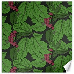 Seamless Pattern With Hand Drawn Guelder Rose Branches Canvas 12  X 12  by BangZart