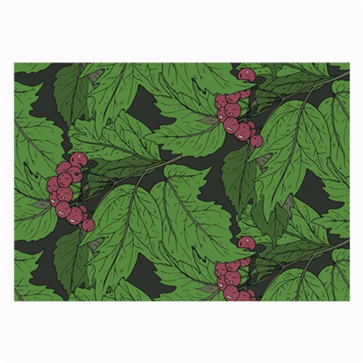 Seamless pattern with hand drawn guelder rose branches Large Glasses Cloth (2 Sides)