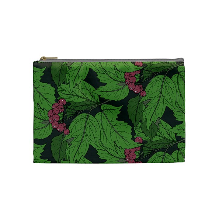 Seamless pattern with hand drawn guelder rose branches Cosmetic Bag (Medium)