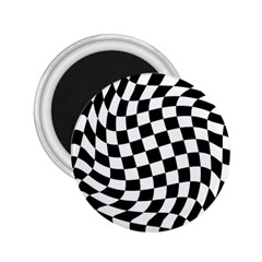 Weaving Racing Flag, Black And White Chess Pattern 2 25  Magnets by Casemiro