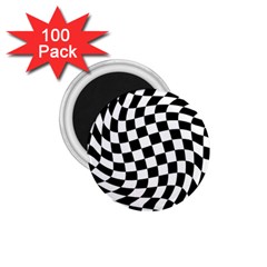 Weaving Racing Flag, Black And White Chess Pattern 1 75  Magnets (100 Pack)  by Casemiro