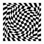 Weaving racing flag, black and white chess pattern Medium Glasses Cloth (2 Sides) Front