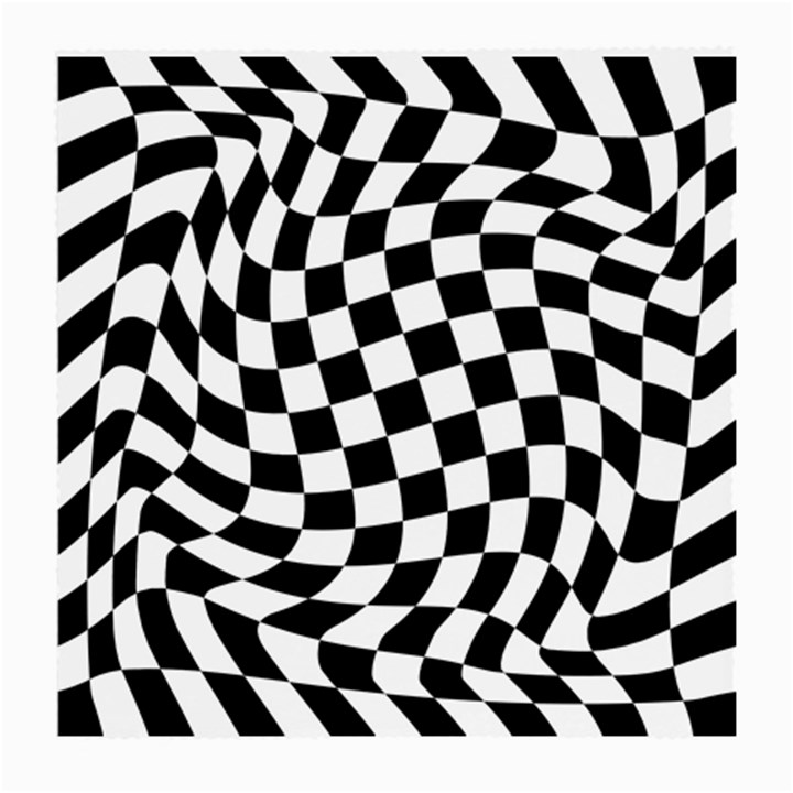 Weaving racing flag, black and white chess pattern Medium Glasses Cloth (2 Sides)