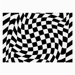 Weaving Racing Flag, Black And White Chess Pattern Large Glasses Cloth by Casemiro