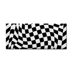 Weaving Racing Flag, Black And White Chess Pattern Hand Towel by Casemiro