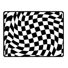 Weaving Racing Flag, Black And White Chess Pattern Fleece Blanket (small) by Casemiro