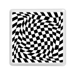 Weaving Racing Flag, Black And White Chess Pattern Memory Card Reader (square) by Casemiro