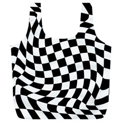 Weaving Racing Flag, Black And White Chess Pattern Full Print Recycle Bag (xl) by Casemiro