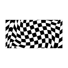 Weaving Racing Flag, Black And White Chess Pattern Yoga Headband by Casemiro