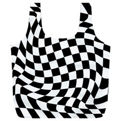 Weaving Racing Flag, Black And White Chess Pattern Full Print Recycle Bag (xxxl) by Casemiro