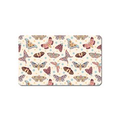 Pattern With Butterflies Moths Magnet (name Card) by BangZart