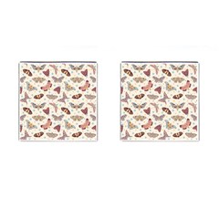 Pattern With Butterflies Moths Cufflinks (square) by BangZart