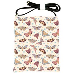 Pattern With Butterflies Moths Shoulder Sling Bag by BangZart